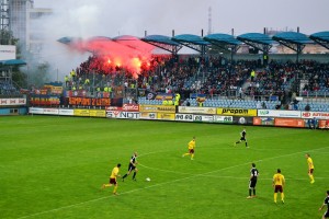 Fodboldrejser og fans.